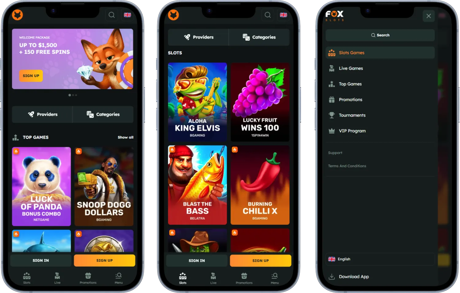FoxSlots Casino on Mobile Device